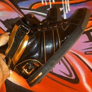 Michael Kors Black & Gold Sneakers
